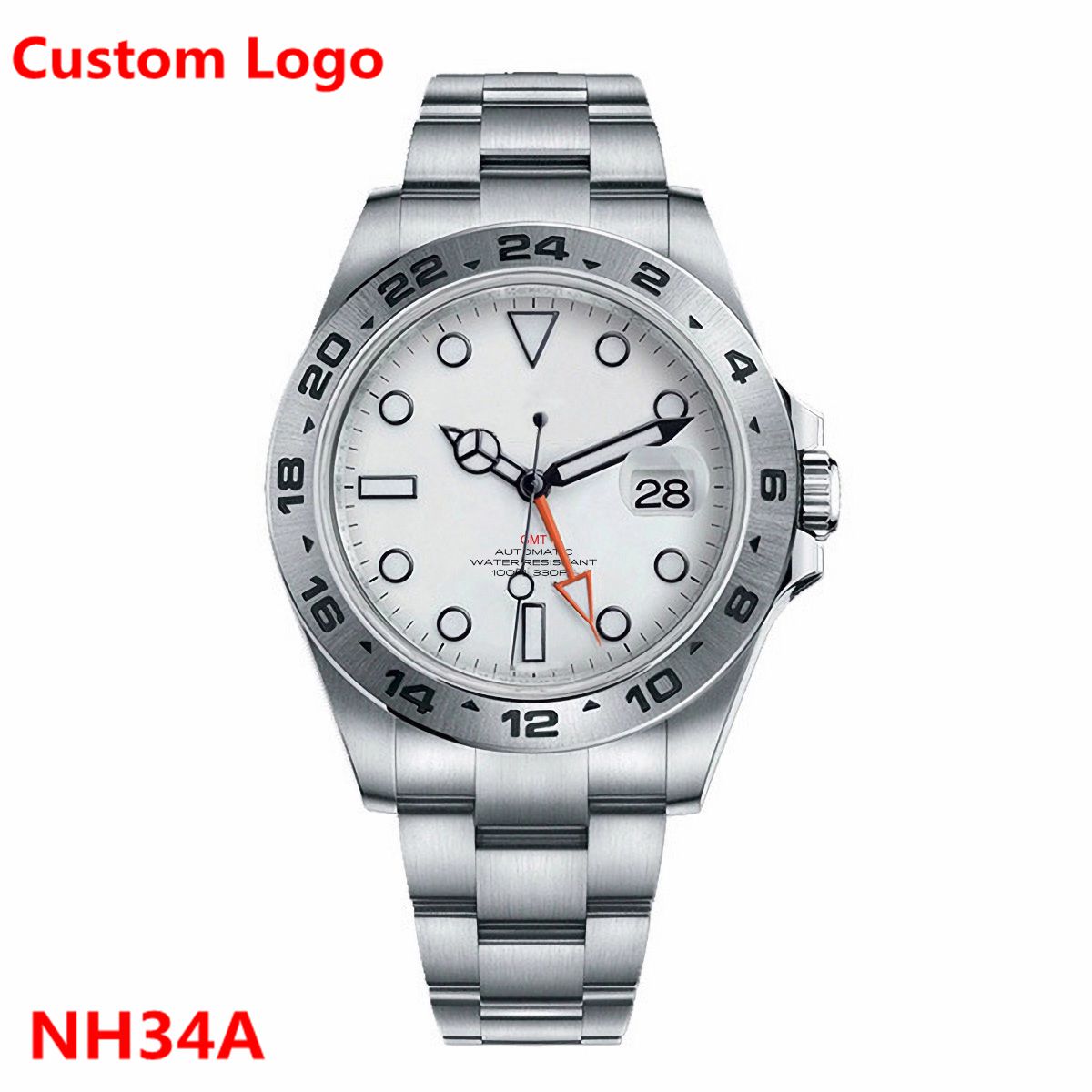 Stainless Bracelet Diver - Роскошные 39 мм NH34 автоматические механические