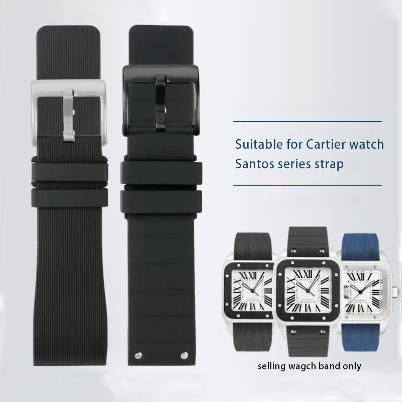 Cartier Watch Santos - Ремешок силиконовый для часов, для мужчин