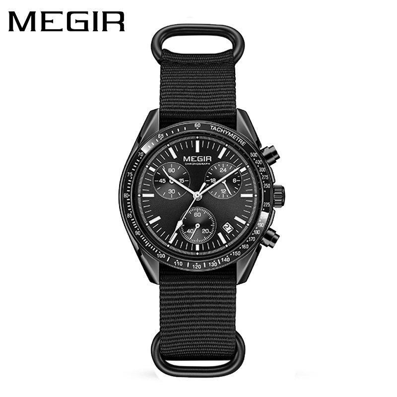Canvas Strap Watch - Мужские часы MEGIR 2247, новые, роскошные,