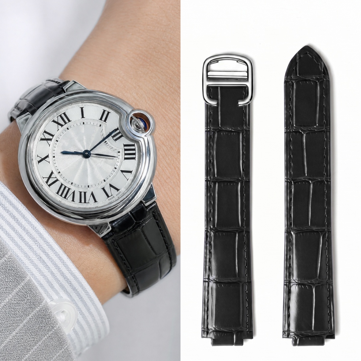 Cartier Watch Ballon Bleu - Специальный кожаный ремешок для часов Cartier