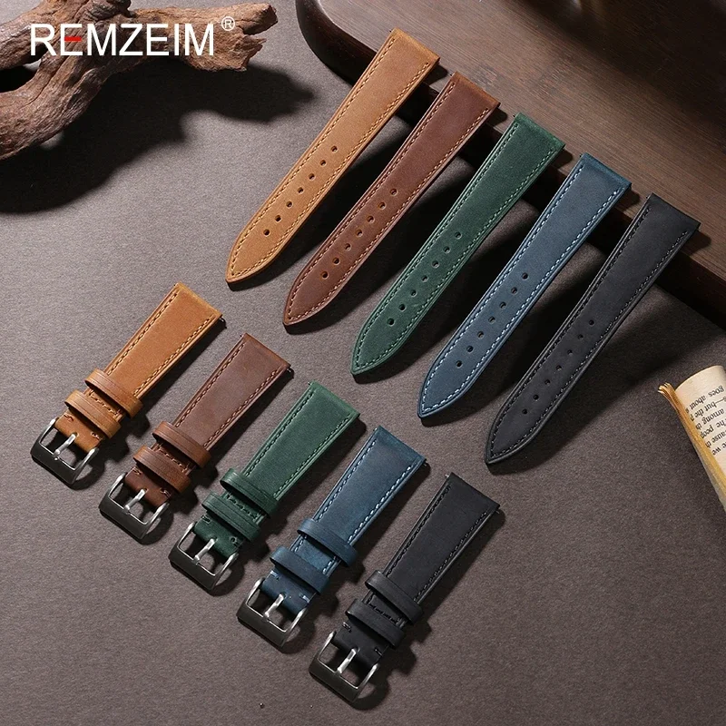 Leather Strap Quick Release - Ремешок из кожи Крейзи Хорс, быстросъемный