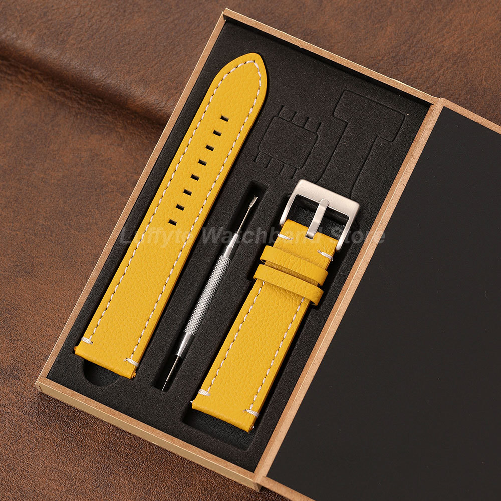 Leather Strap Quick Release - Двусторонний ремешок с текстурой личи 18,