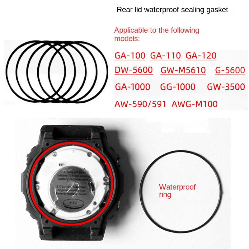 Casio Watch G-Shock Ga-2100 - Водонепроницаемое кольцо задней крышки для часов
