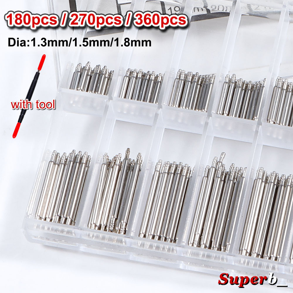 Spring Bar Tool Set - 360 шт. пружинных шпилек из нержавеющей