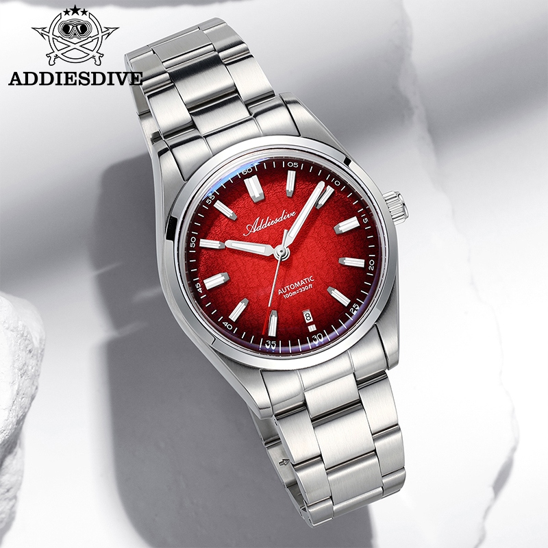 Stainless Bracelet Diver - Часы ADDIESDIVE для подарка, 39 мм,