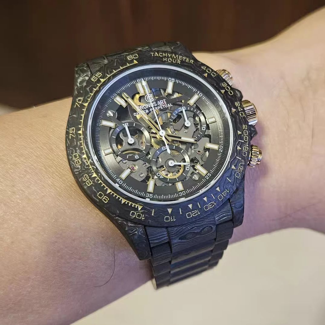 Canvas Strap Watch - Мужские часы-хронограф CRONUSART, автоматические механические наручные