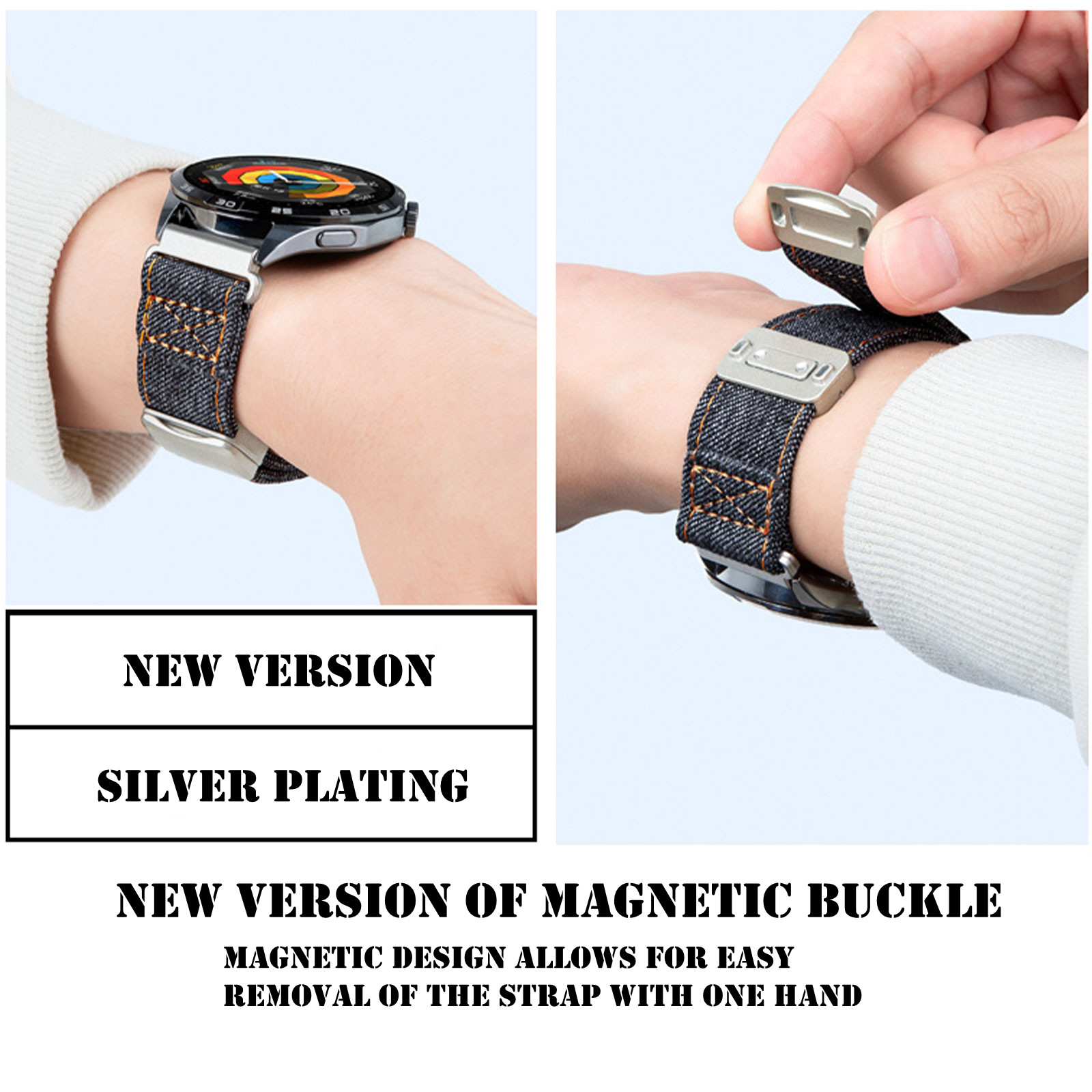 Магнитные ленты для Amazfit Fa – обзор и цена Canvas Strap Watch