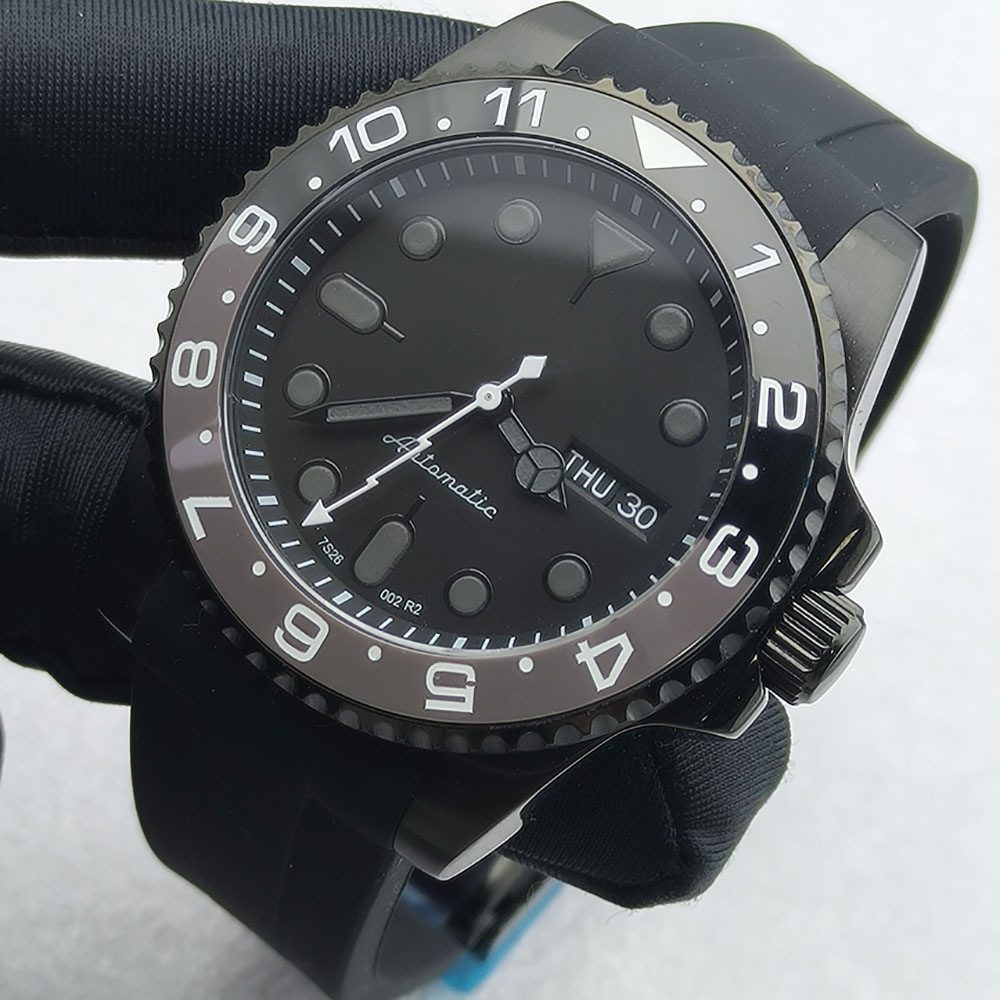 Часы NH36 40 мм, черные мужски – обзор и цена Stainless Bracelet Diver
