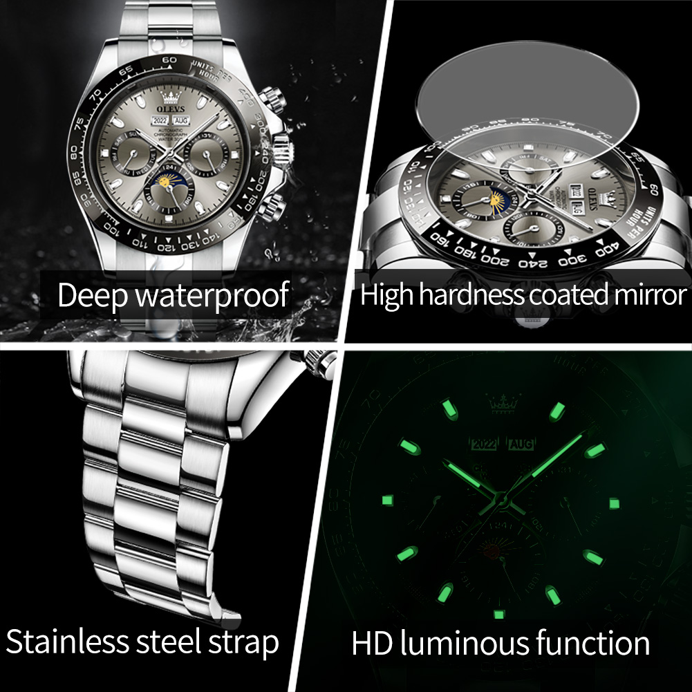 OLEVS 6654 Роскошные мужские ч – обзор и цена Seiko Watch 5 Sports