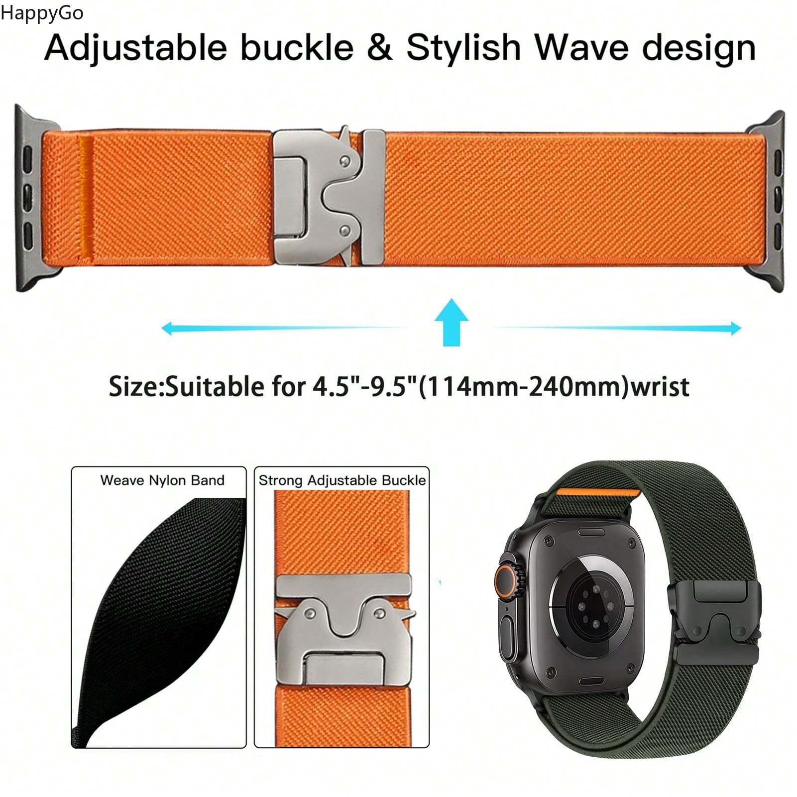 Широкий эластичный нейлоновый  – обзор и цена Parachute Strap Elastic