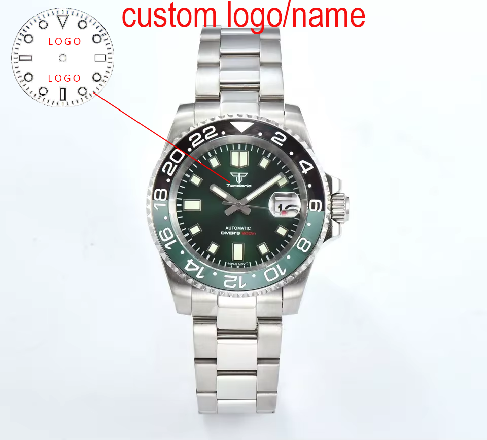 Пользовательские 40 мм зеленые – обзор и цена Stainless Bracelet Diver