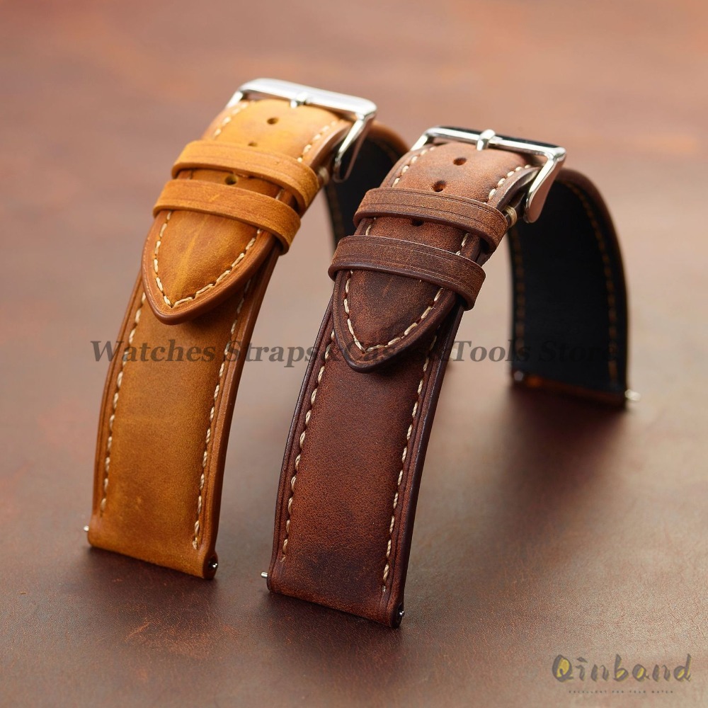 Винтажный ремешок для часов из – обзор и цена Leather Strap Quick Release